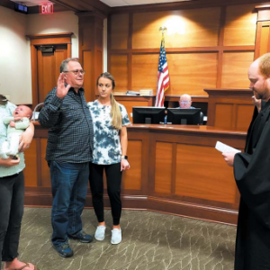 Darrell Wall Taking Oath